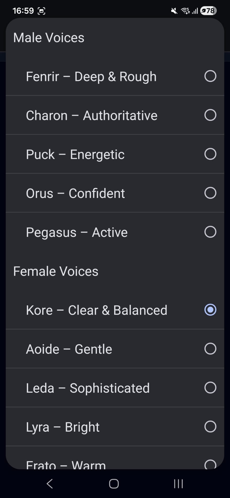 PolyglotDuo App - KI-Stimmenauswahl